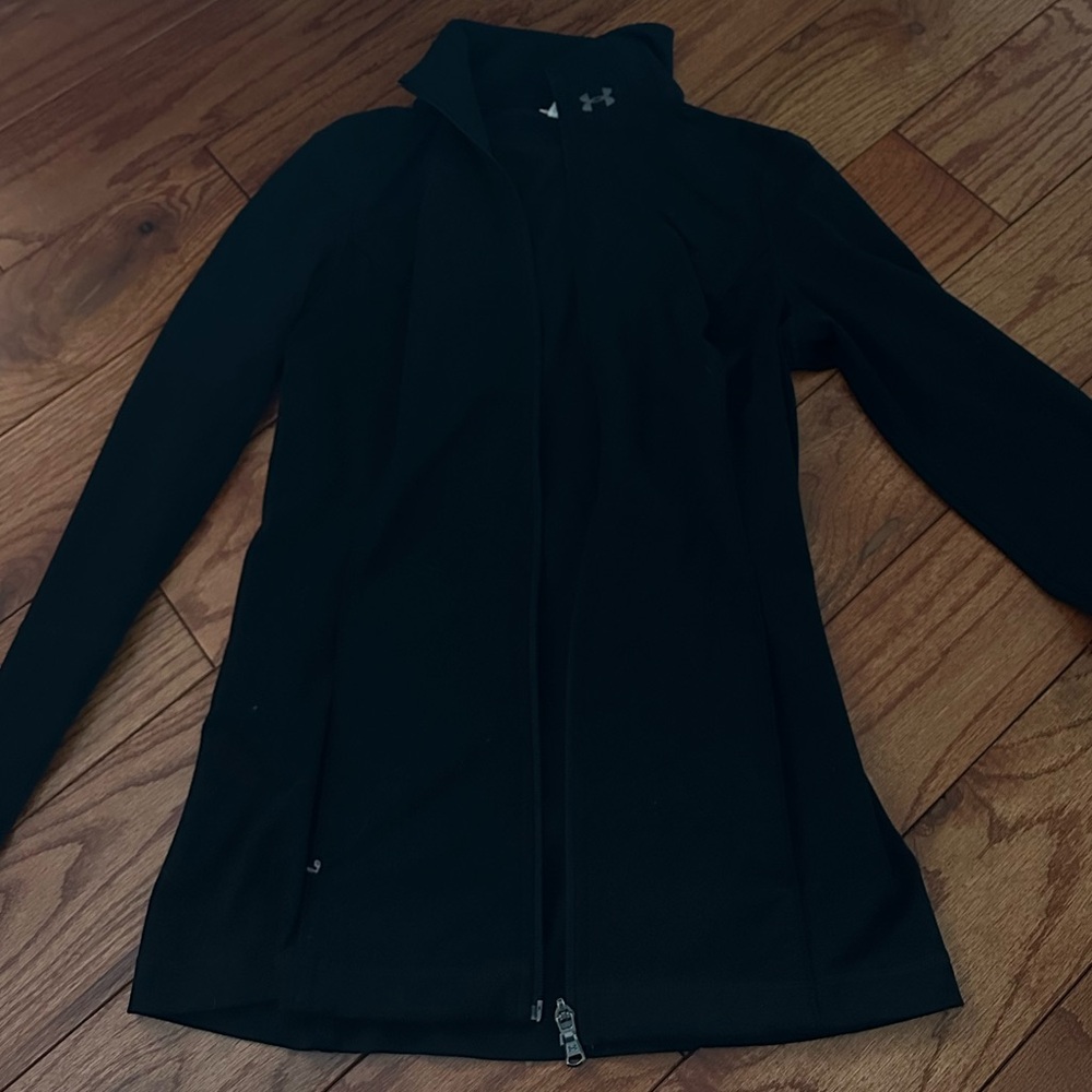 Black Medium Under Armor Long Sleeve Zip Up